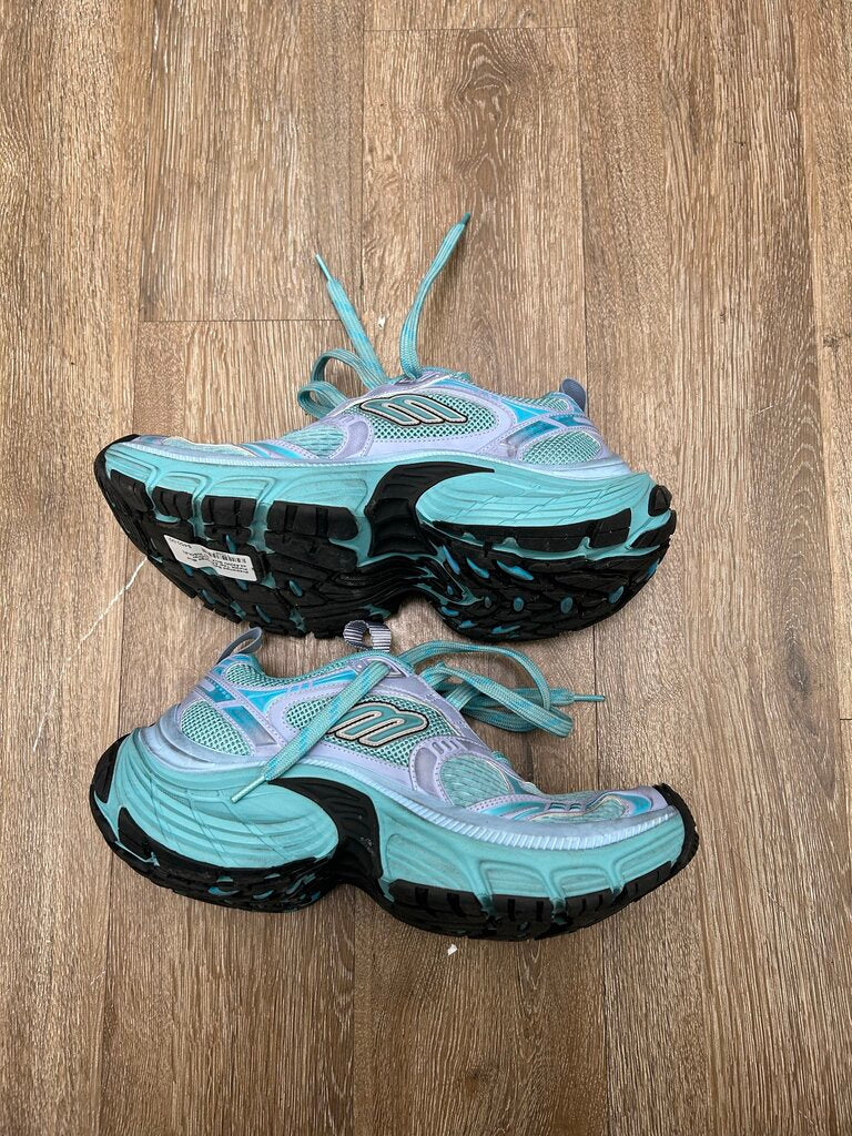 Preowned Balenciaga Blue Purple Teal 6XL Runner sz.42(NO BOX, NO INSOLE)
