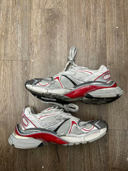 Preowned Balenciaga Red White Grey Distressed Runner 2 sz.43(NO BOX)
