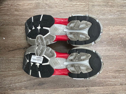 Preowned Balenciaga Red White Grey Distressed Runner 2 sz.43(NO BOX)