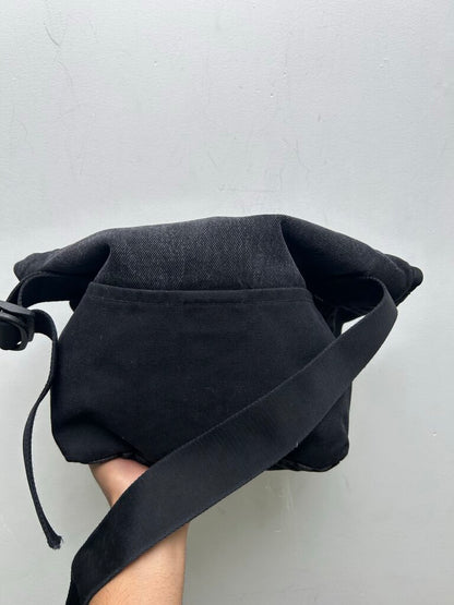 Preowned Supreme Black Denim Messenger Bag