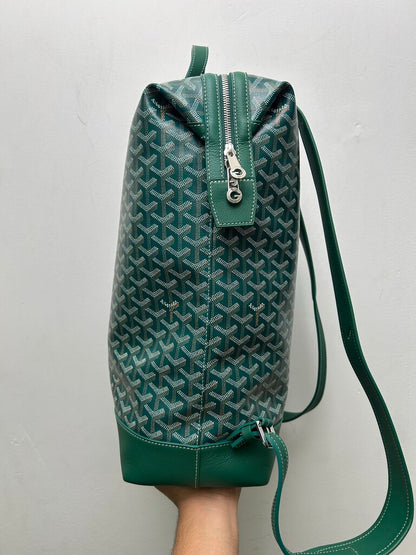 Preowned Goyard Cisalpin Green Bookbag Backpack