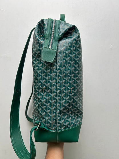 Preowned Goyard Cisalpin Green Bookbag Backpack