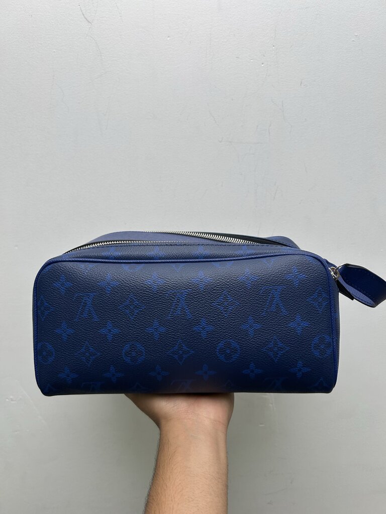 Preowned Louis Vuitton Dopp Kit Blue Monogram Toiletry Bag