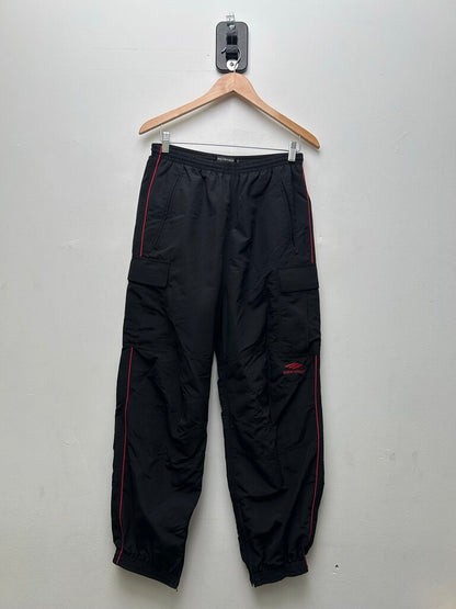 New Balenciaga Red 3B Black Trackpants sz.46(M)