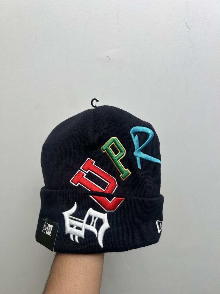 New Supreme Multicolor Arc Logo Navy New Era Beanie
