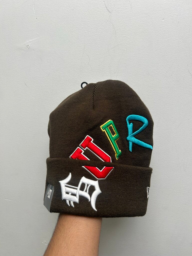 New Supreme Multicolor Arc Logo Brown New Era Beanie
