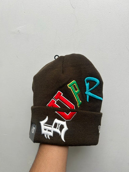 New Supreme Multicolor Arc Logo Brown New Era Beanie