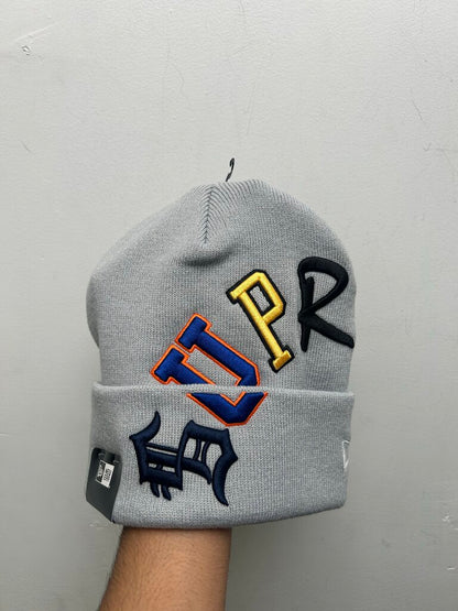 New Supreme Multicolor Arc Logo Grey New Era Beanie