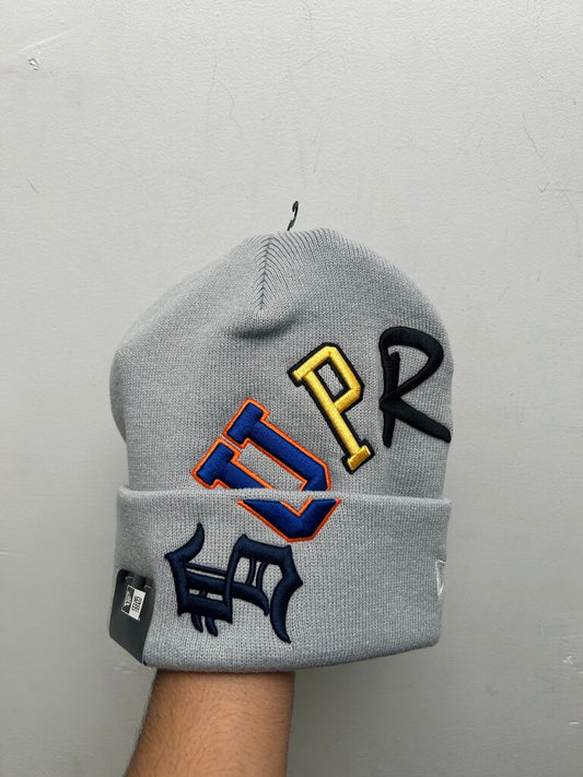 New Supreme Multicolor Arc Logo Grey New Era Beanie
