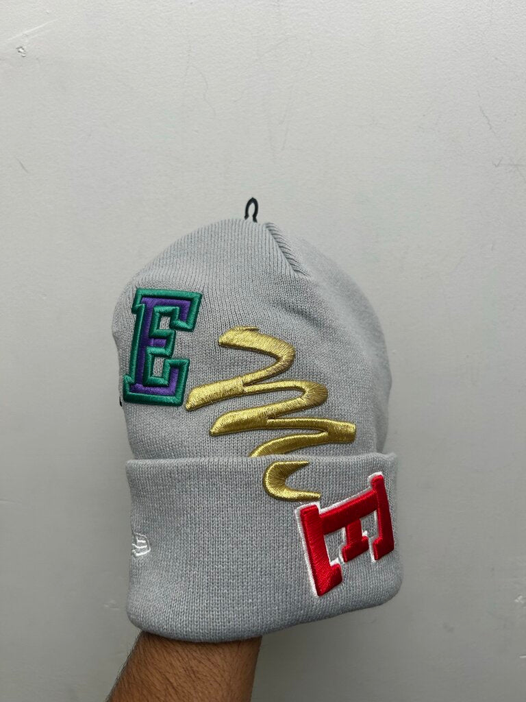 New Supreme Multicolor Arc Logo Grey New Era Beanie