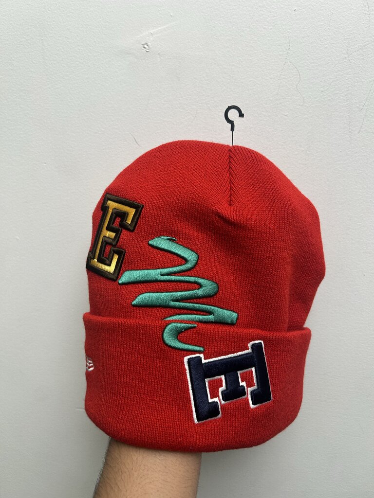 New Supreme Multicolor Arc Logo Red New Era Beanie