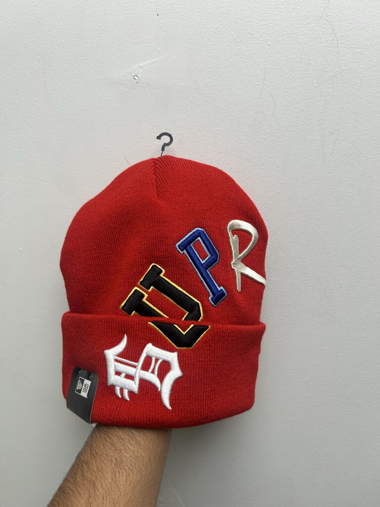 New Supreme Multicolor Arc Logo Red New Era Beanie