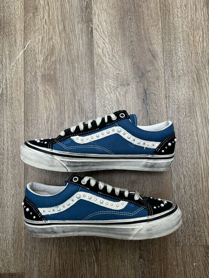 Preowned Vans Pealized Navy White Sz.8.5