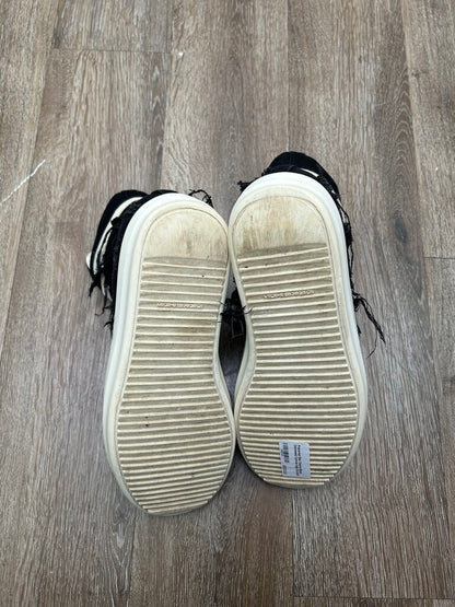 Preowned Rick Owens Black Distressed Canvas High Sz.42.5