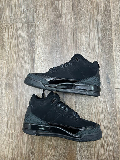 Preowned Jordan 3 Black Cat Size 5.5Y