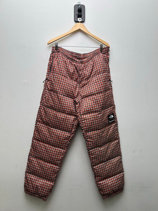Preowned Supreme TNF Red Black Studded Pants Sz.Large