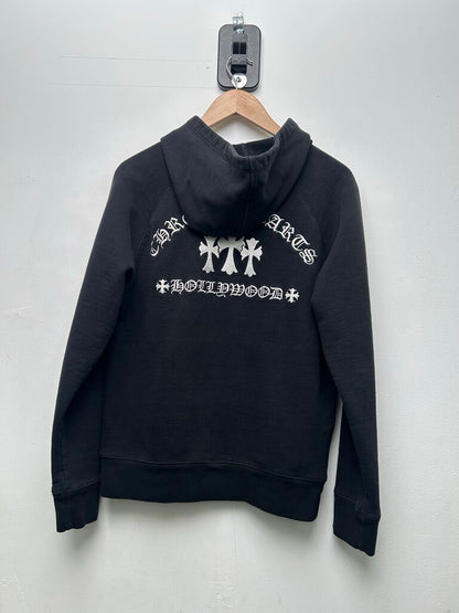 Preowned Chrome Hearts Black King Taco Hollywood Black White Zip Up Sz.Small