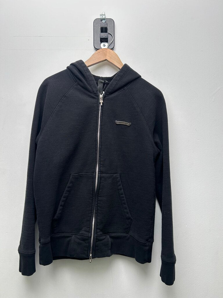 Preowned Chrome Hearts Black King Taco Hollywood Black White Zip Up Sz.Small
