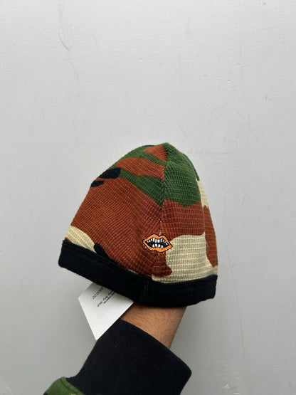 Preowned Chrome Hearts Camo Orange Matty Boy Skull Cap