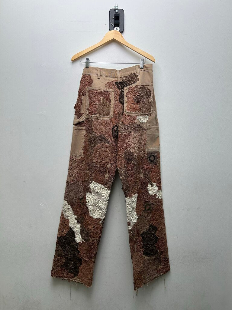 New Earthling Brown Paisley Pants size 32