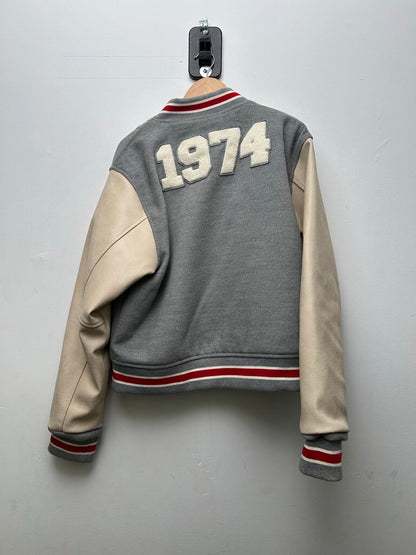 New 74iswar Grey Varsity Jacket Size XL