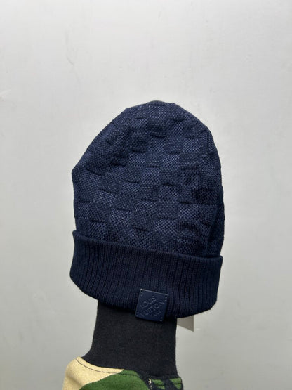 Preowned Louis Vuitton Navy Damier Beanie