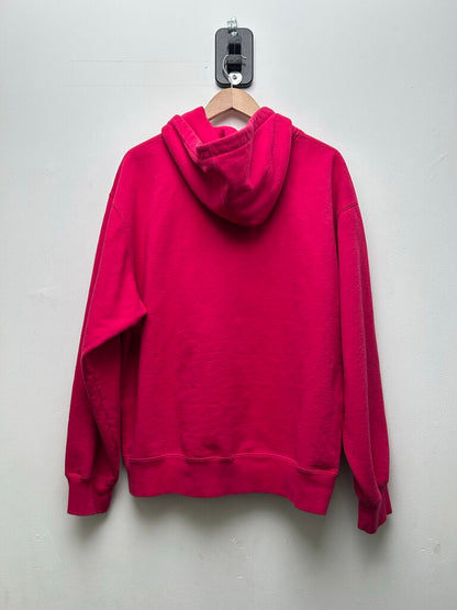 Preowned Supreme Pink Navy Spellout Zip Up Sz.Large