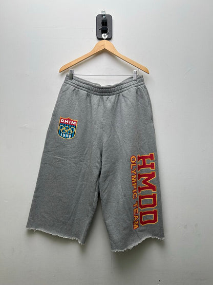 New HMDD Grey Red Yellow Olympic 3/4th Shorts Sz.Large