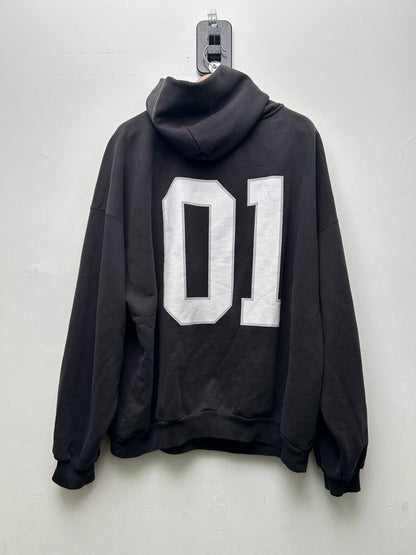 Preowned Balenciaga Black Jersey 10 Hoodie Size XS