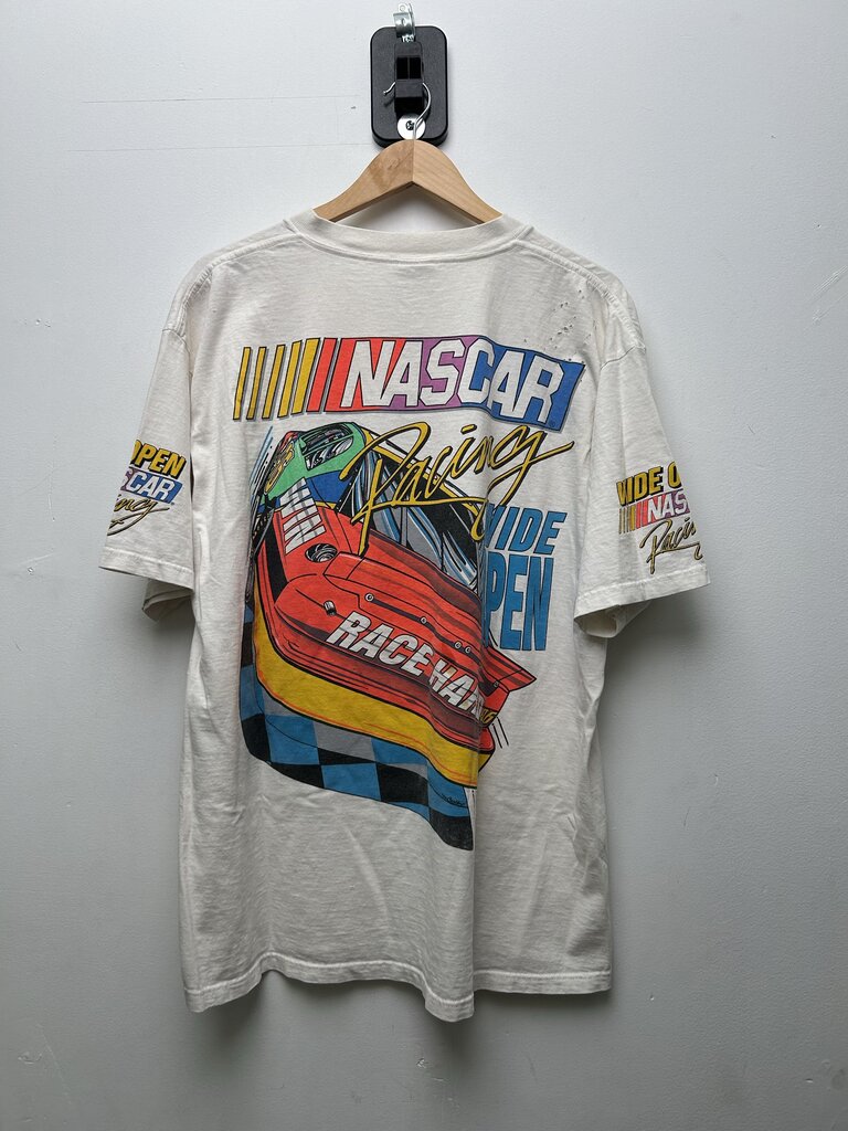 Vintage Nascar White Wide Open Tee Sz.XL