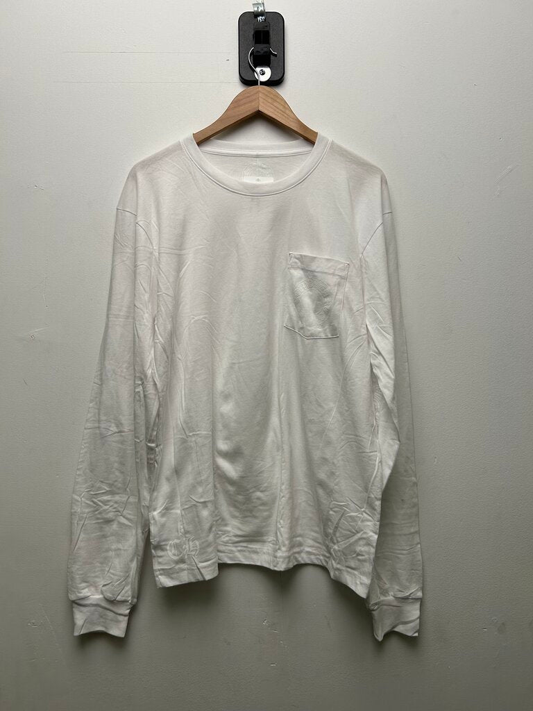 New Chrome Hearts White On White Fluer Long Sleeve Sz.Large