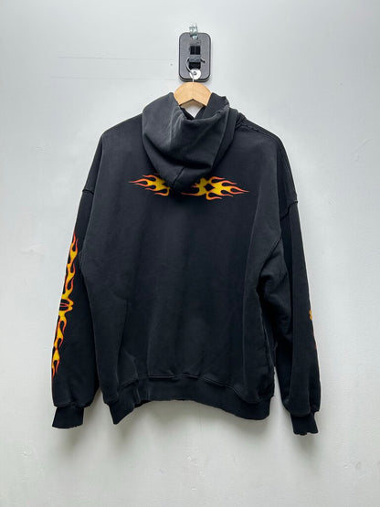 Preowned Balenciaga Unity Flame Logo Hoodie sz.1