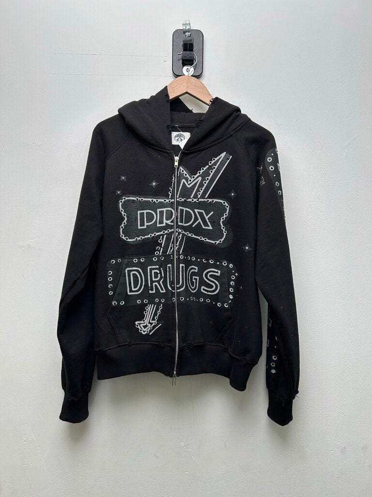 Preowned Paradox Black Drugs Zip Size Medium