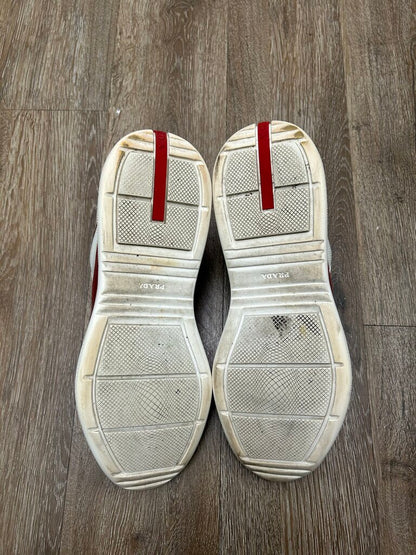 Preowned Prada Americas Cups Red White Size 12 (13)