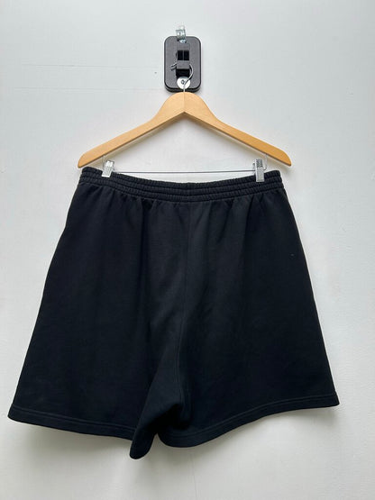 Preowned Balenciaga BB Black Grey Shorts Size Medium