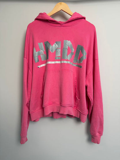 Preowned HMDD Pink Duct Tape Hoodie Size S