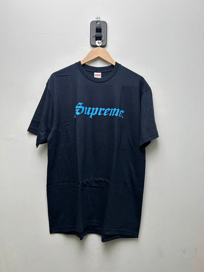 New Supreme Navy Blue Spellout Tee Sz.XL