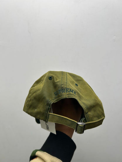 Preowned Supreme Green Small Script Logo Hat
