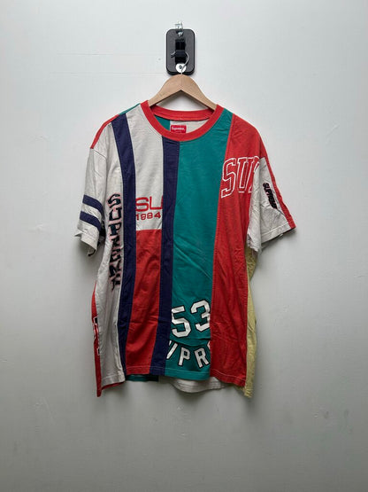 Preowned Supreme Multi Color Patchwork Tee Sz.XL