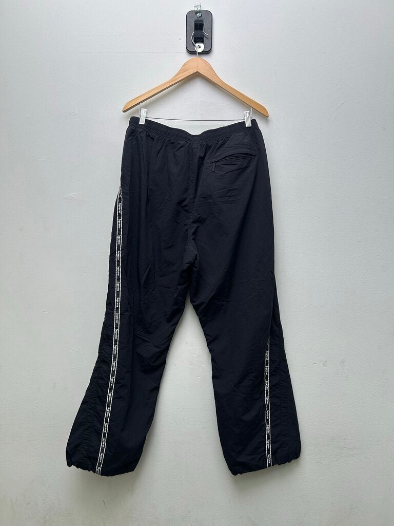 Preowned Supreme Black White Tape Logo Trackpants Sz.XL