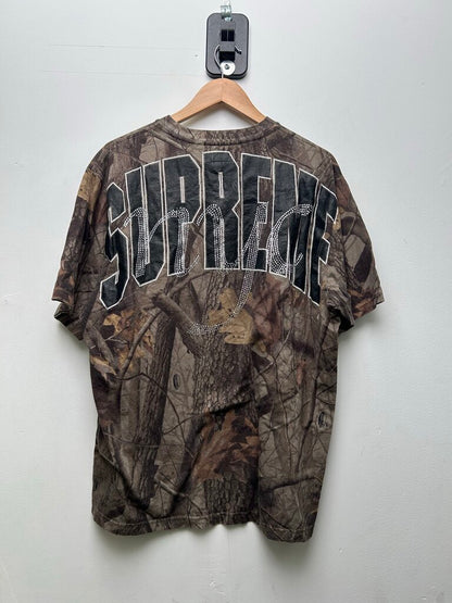 Preowned Supreme Camo Real Tree Nyc Spellout Bustdown Tee Sz.Large