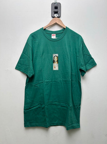 New Supreme Green Candle Box Logo Tee Sz.Large