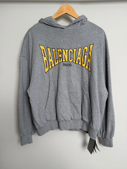 New Balenciaga Grey Paris Hoodie Sz. M