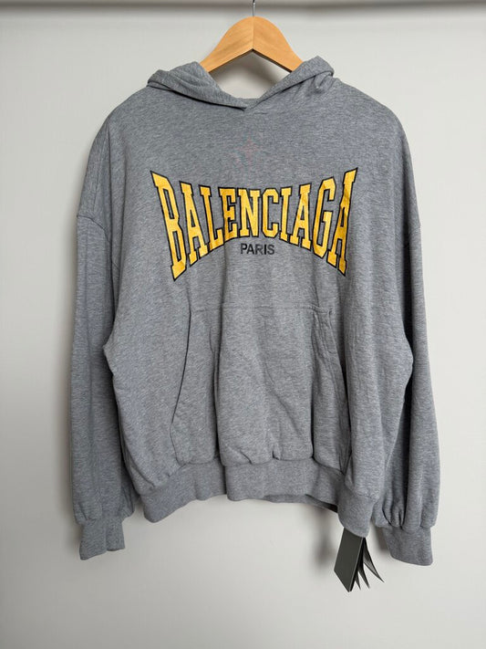 New Balenciaga Grey Paris Hoodie Sz. M