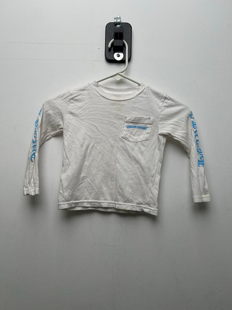 Preowned Chrome Hearts UNC Arm Logo White Longsleeve sz.2T