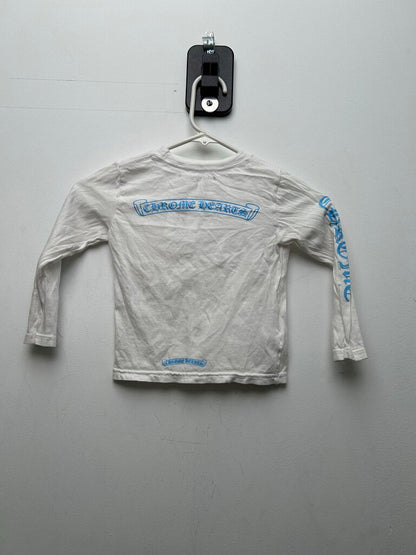 Preowned Chrome Hearts UNC Arm Logo White Longsleeve sz.2T