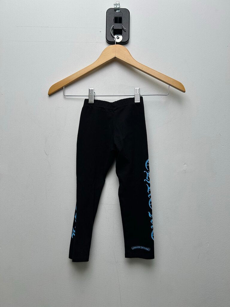 Preowned Chrome Hearts UNC Leg Logo Black Sweatpants sz.4T