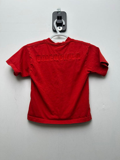 Preowned Balenciaga Red Kids Tee sz.6