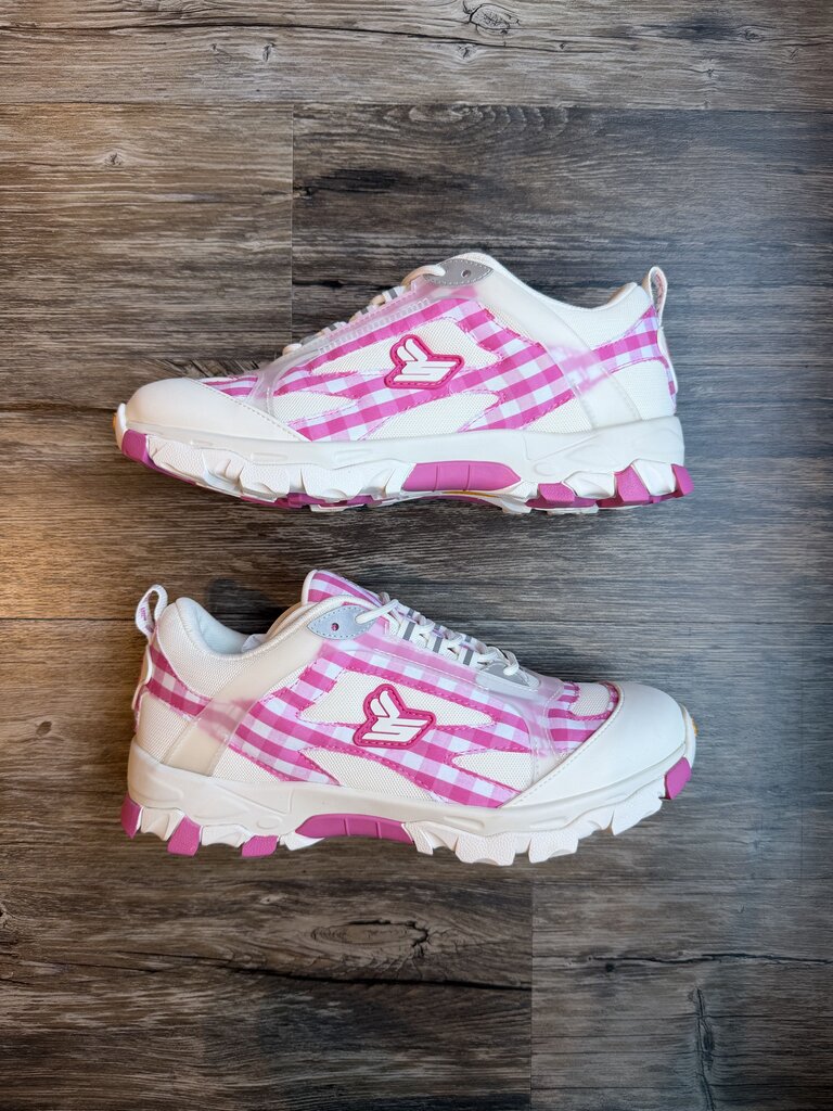 New Sicko x EE White/Pink Plaid Hiking Shoe Sz. 10