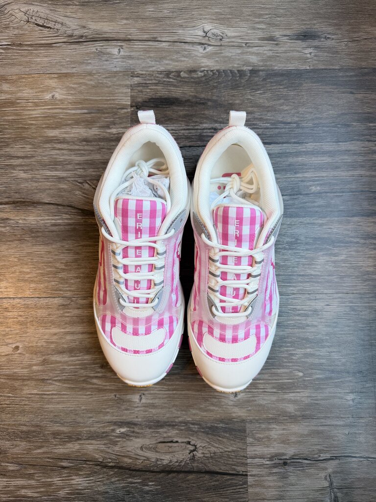 New Sicko x EE White/Pink Plaid Hiking Shoe Sz. 10